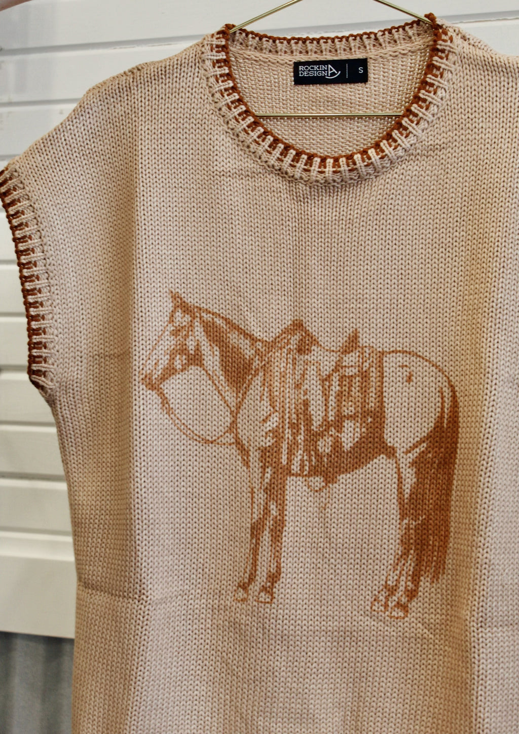 The cow pony short sleeve sweater vest