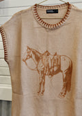 The cow pony short sleeve sweater vest