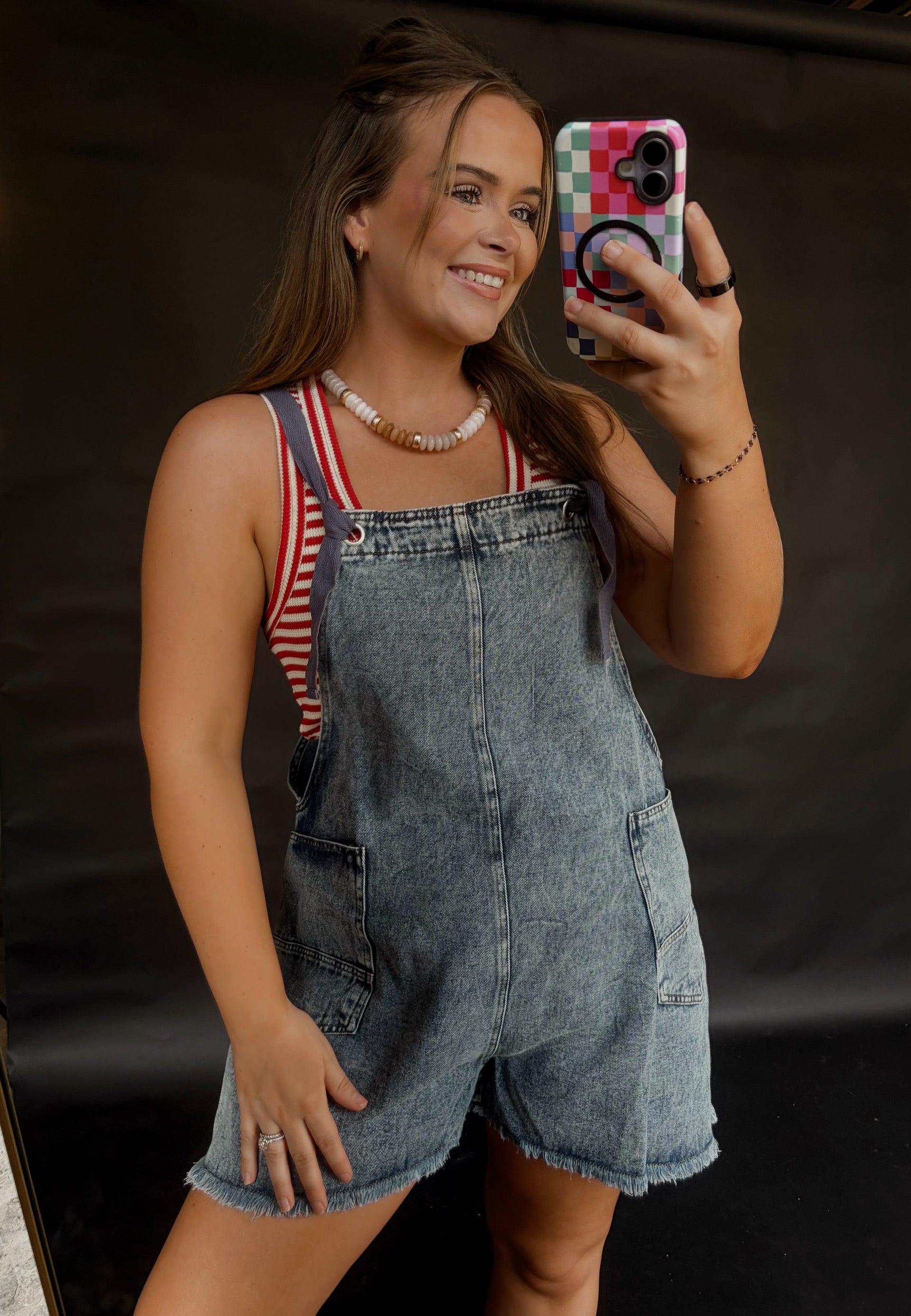 Washed Denim Romper