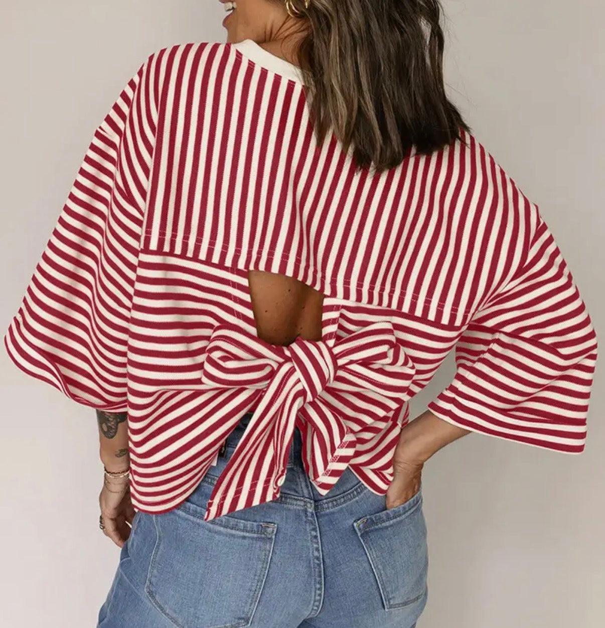 Striped Bow Tied Tee
