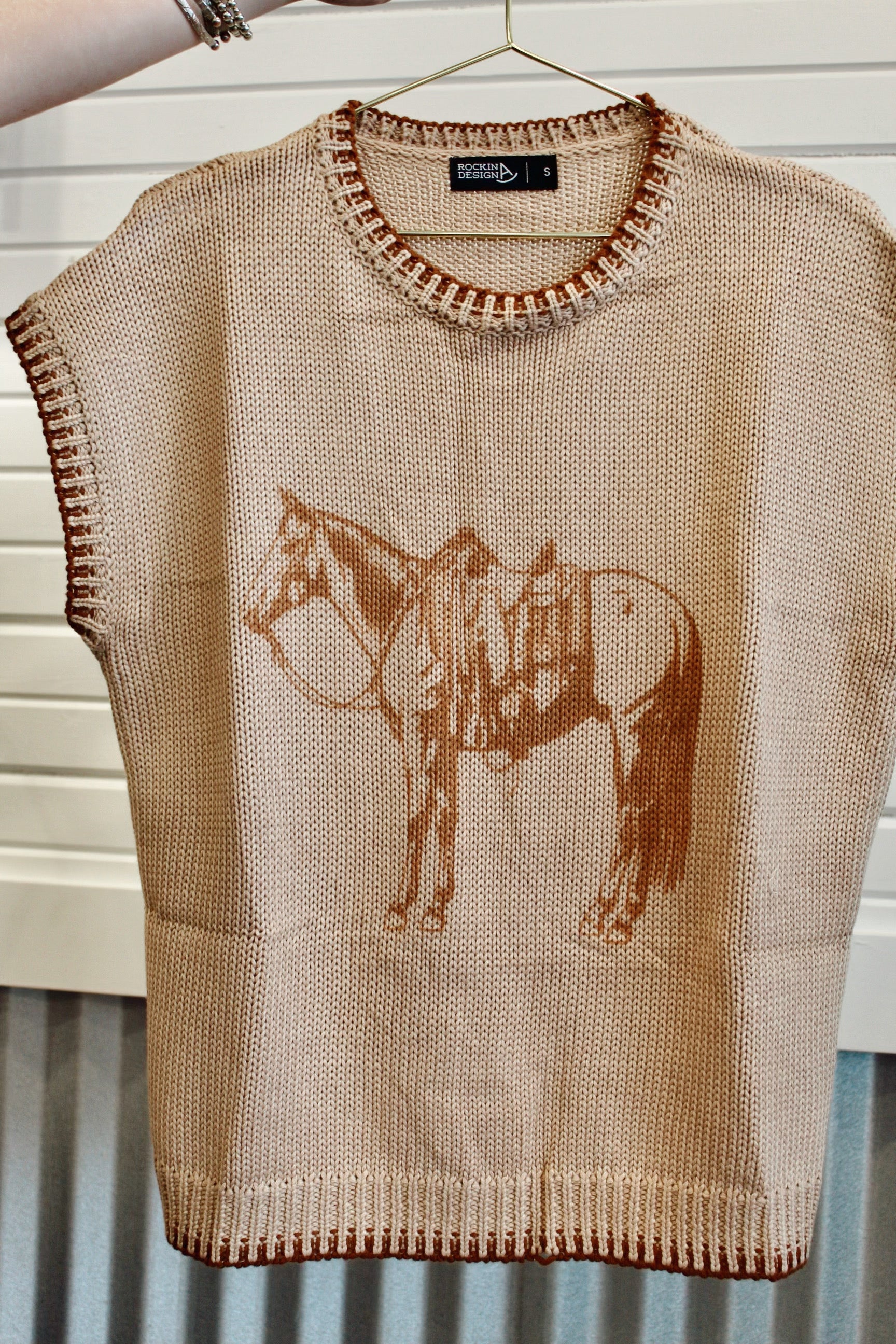 The cow pony short sleeve sweater vest