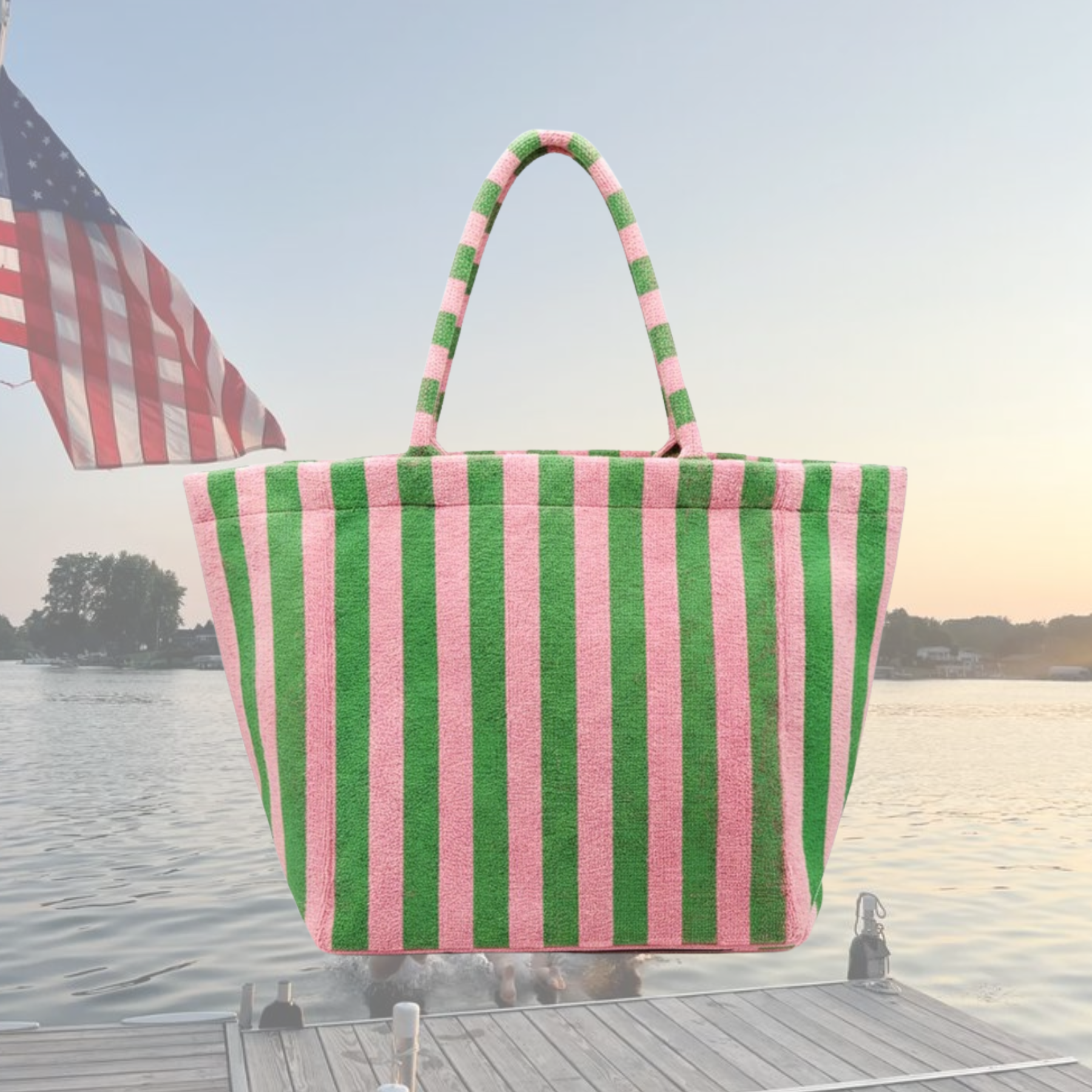 Striped Terry Tote bag