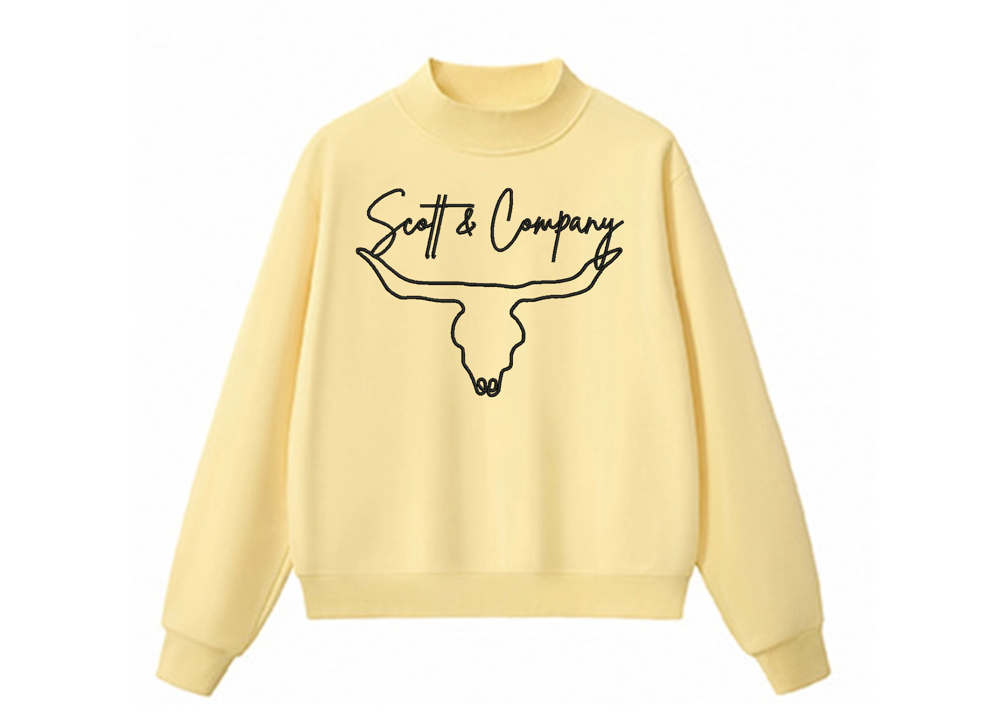 Classic Scott & Company Embroidered MockNeck