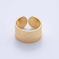 18 K Gold Filled Wide Hammered Ring