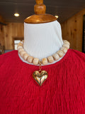 Puffy Metal Heart necklace