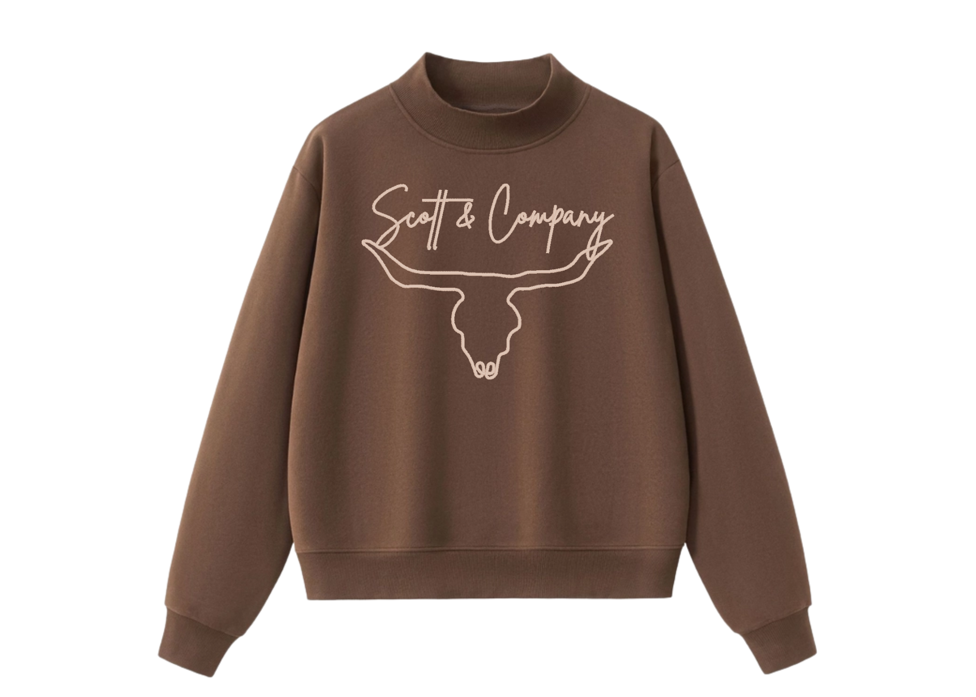Classic Scott & Company Embroidered MockNeck