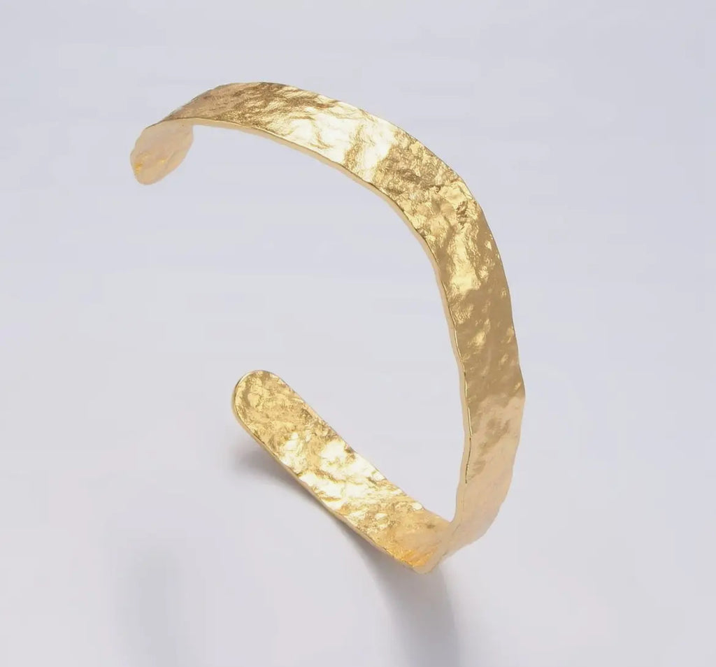 24K gold filled hammered cuff