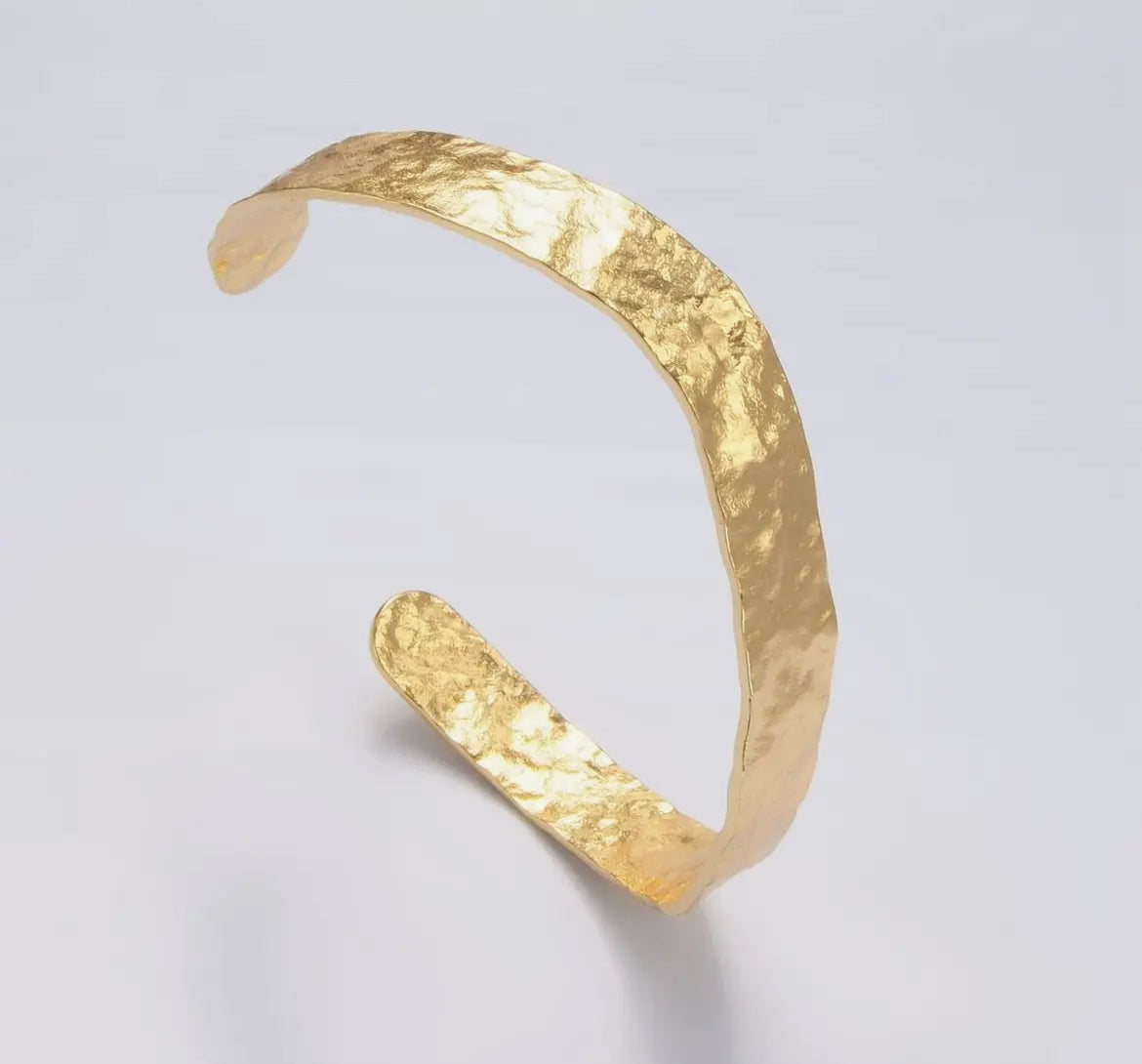 24K gold filled hammered cuff