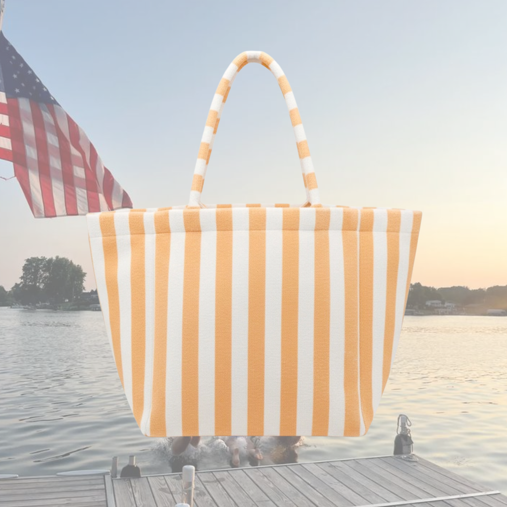 Striped Terry Tote bag