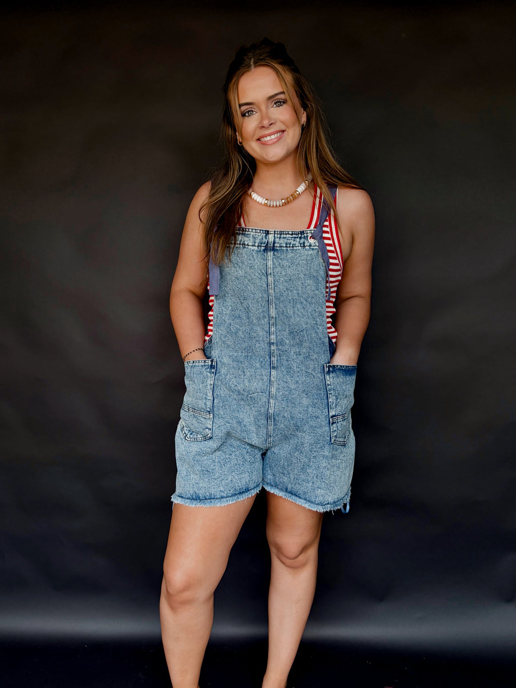 Washed Denim Romper