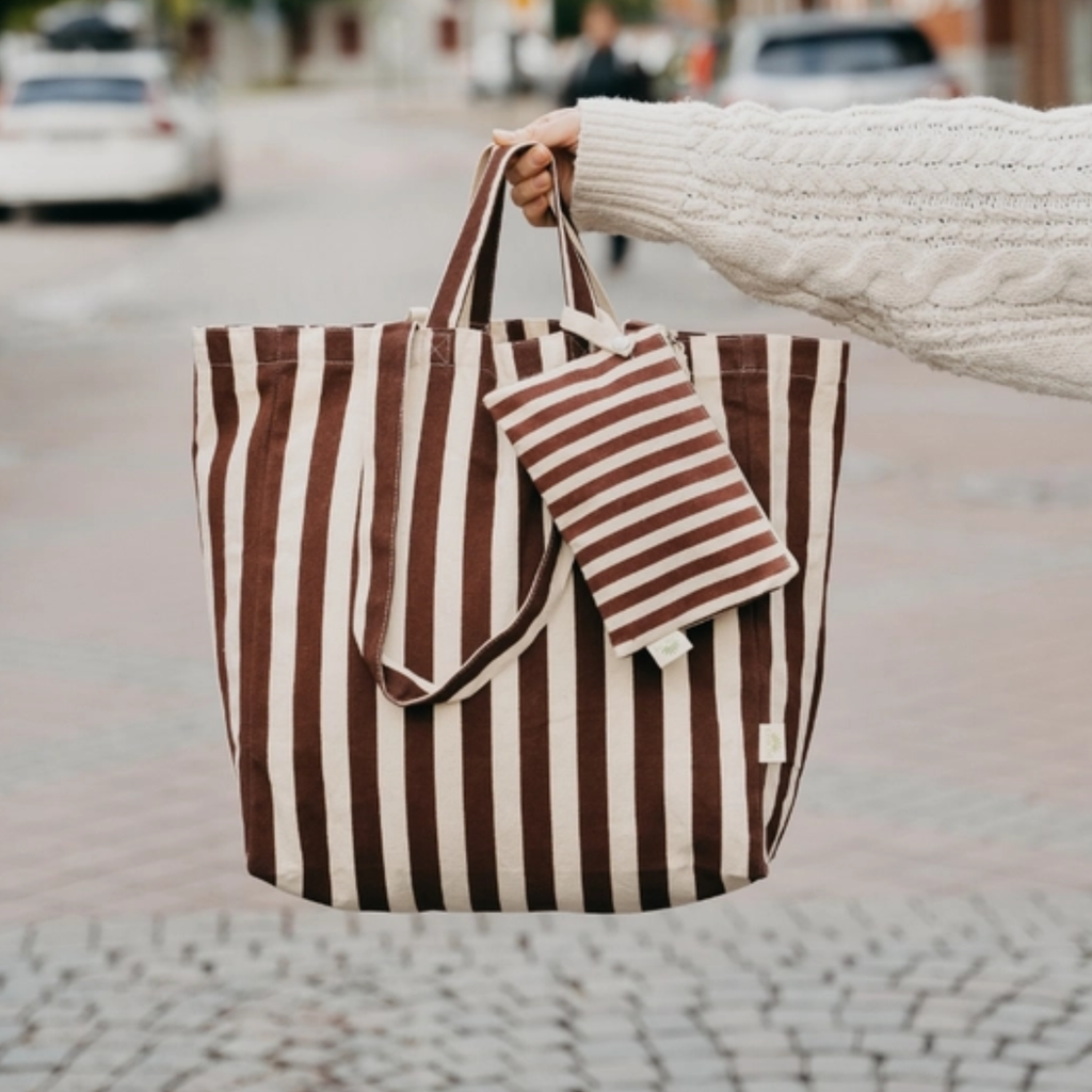 Organic Striped Tote