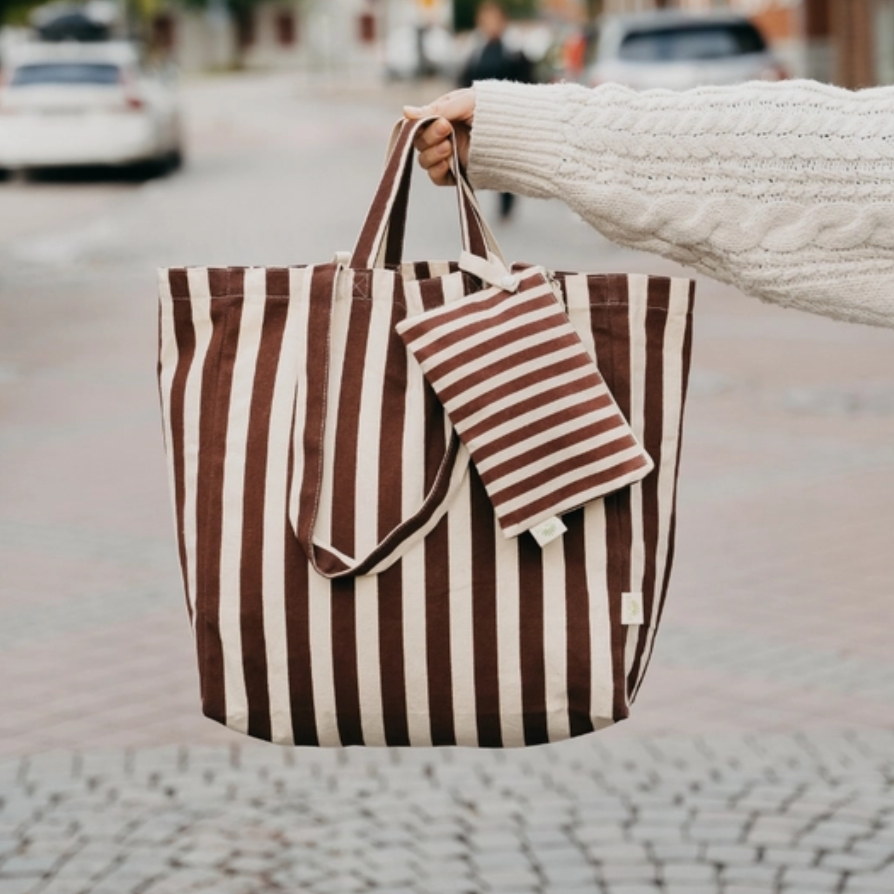 Organic Striped Tote