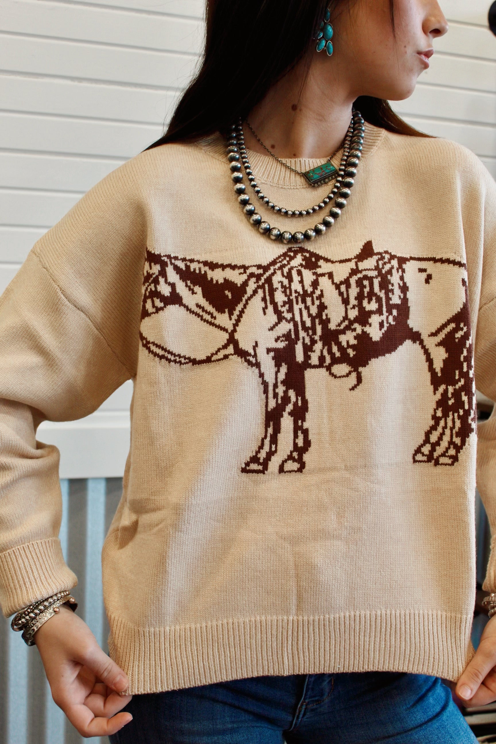 The cow pony crewneck sweater