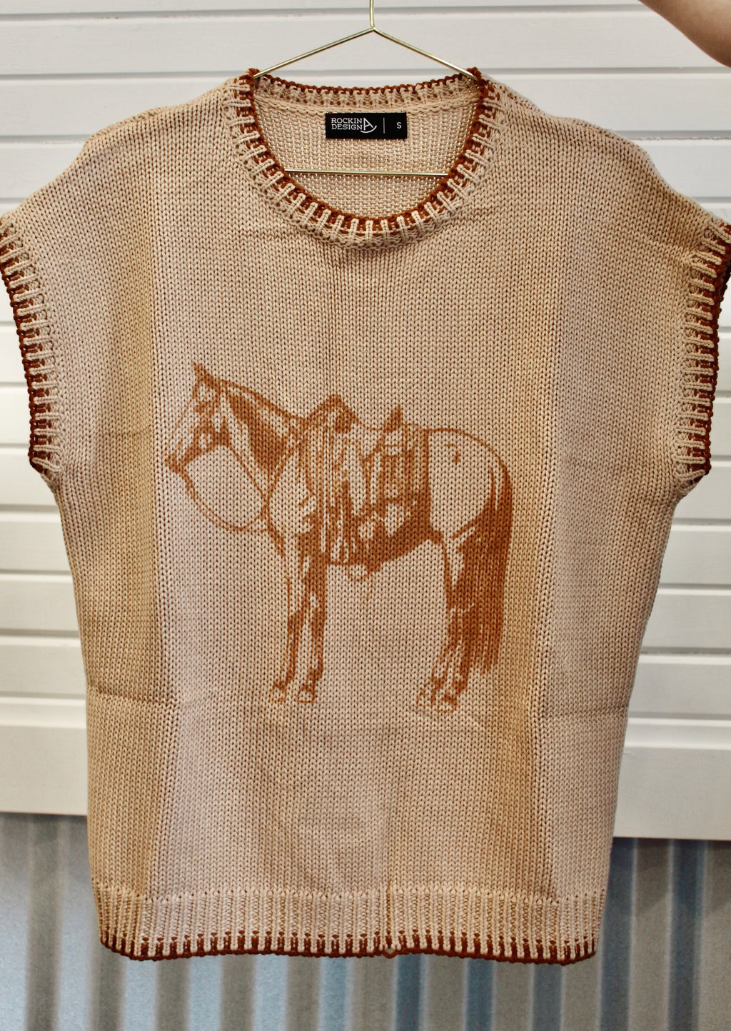 The cow pony short sleeve sweater vest