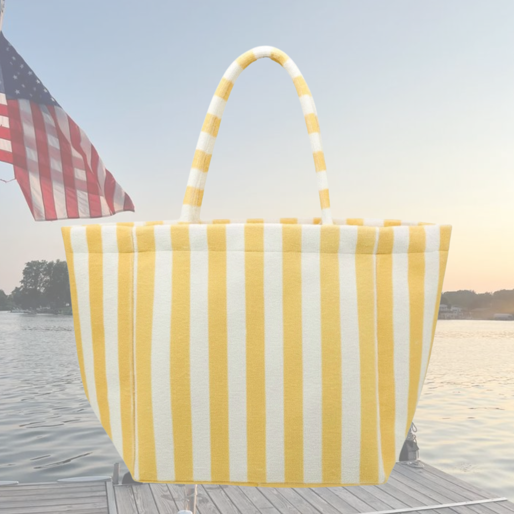 Striped Terry Tote bag