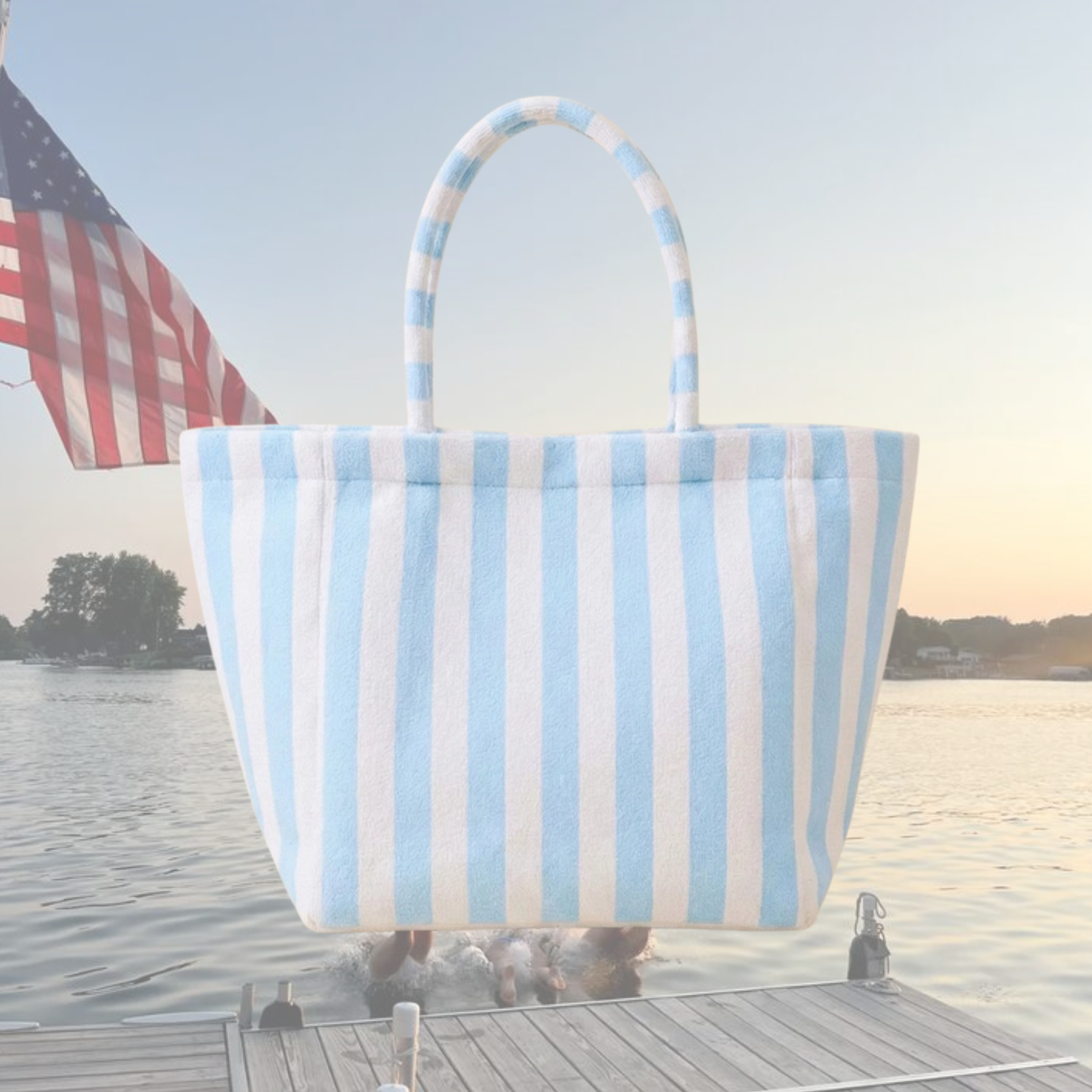 Striped Terry Tote bag