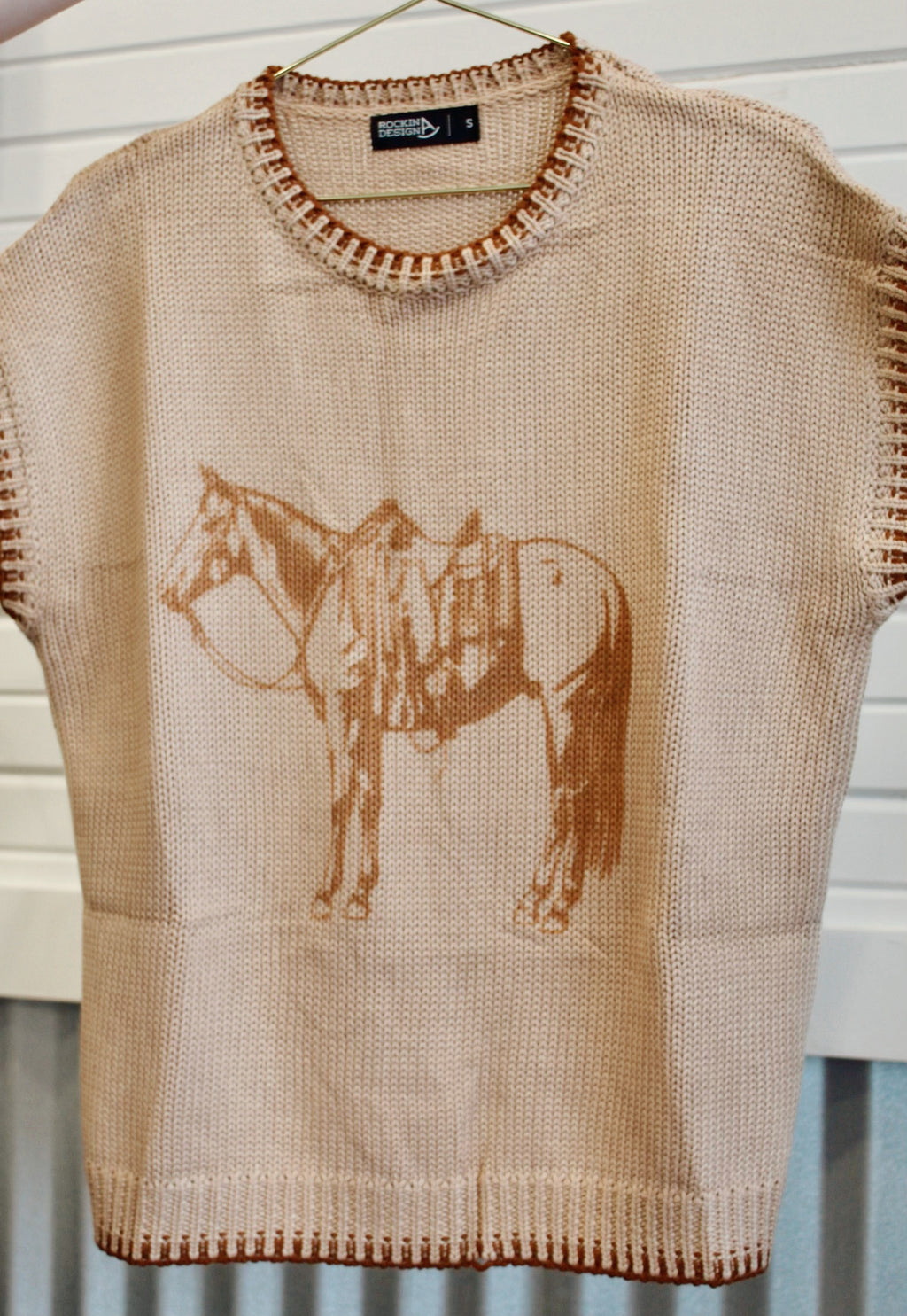 The cow pony short sleeve sweater vest