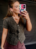 Leopard Short Sleeve button up