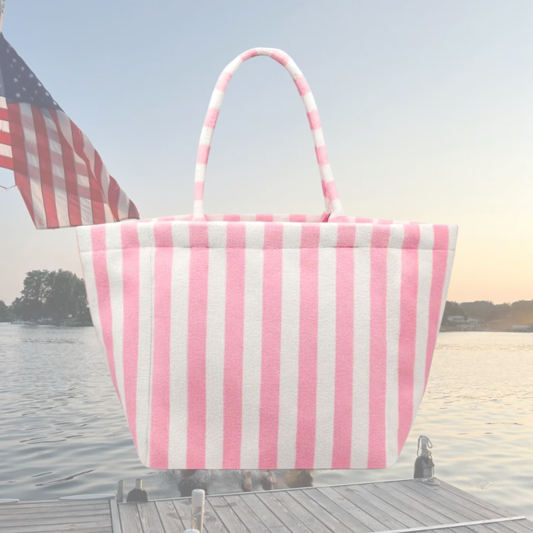Striped Terry Tote bag
