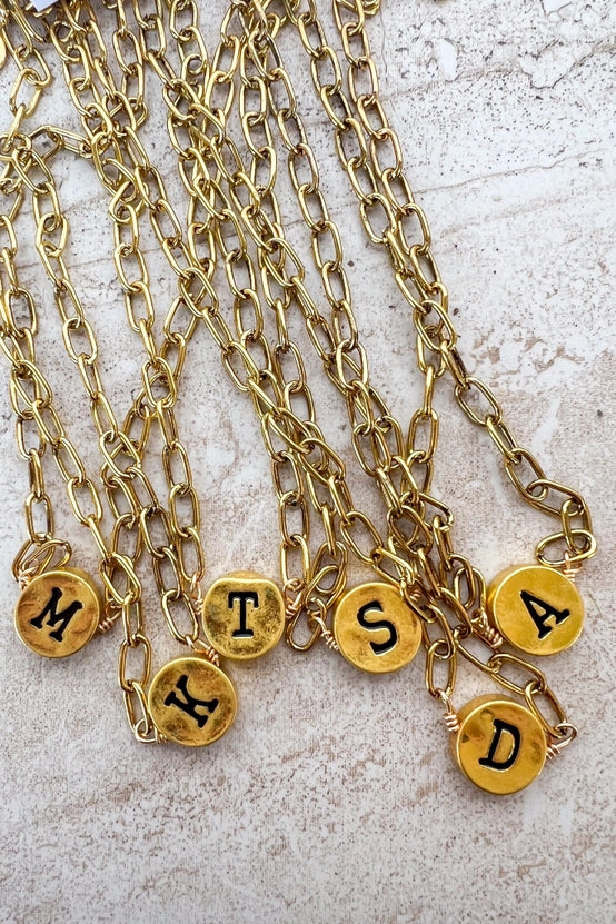 Circle Initial Pendant