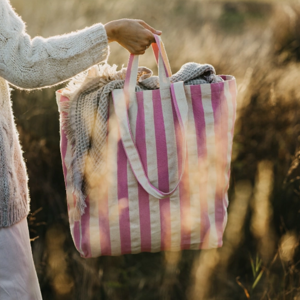 Organic Striped Tote