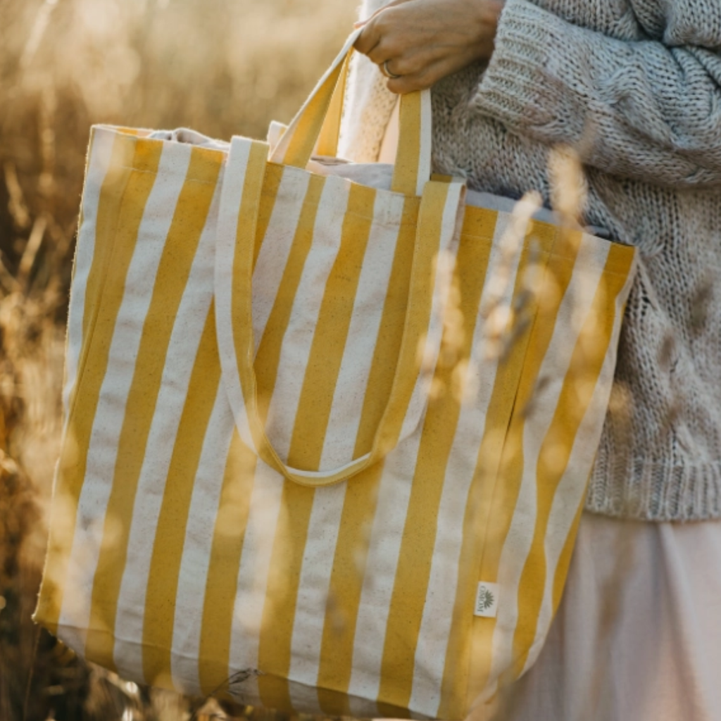 Organic Striped Tote