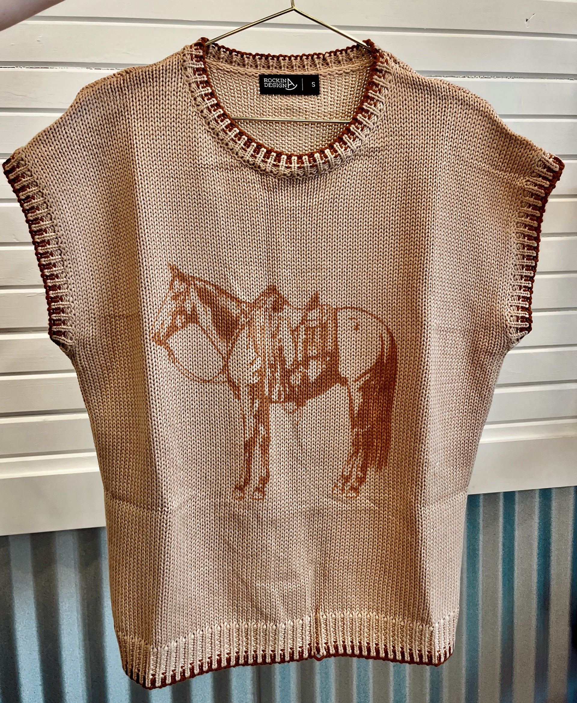 The cow pony short sleeve sweater vest