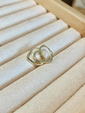 14K Gold Filled heart hoops