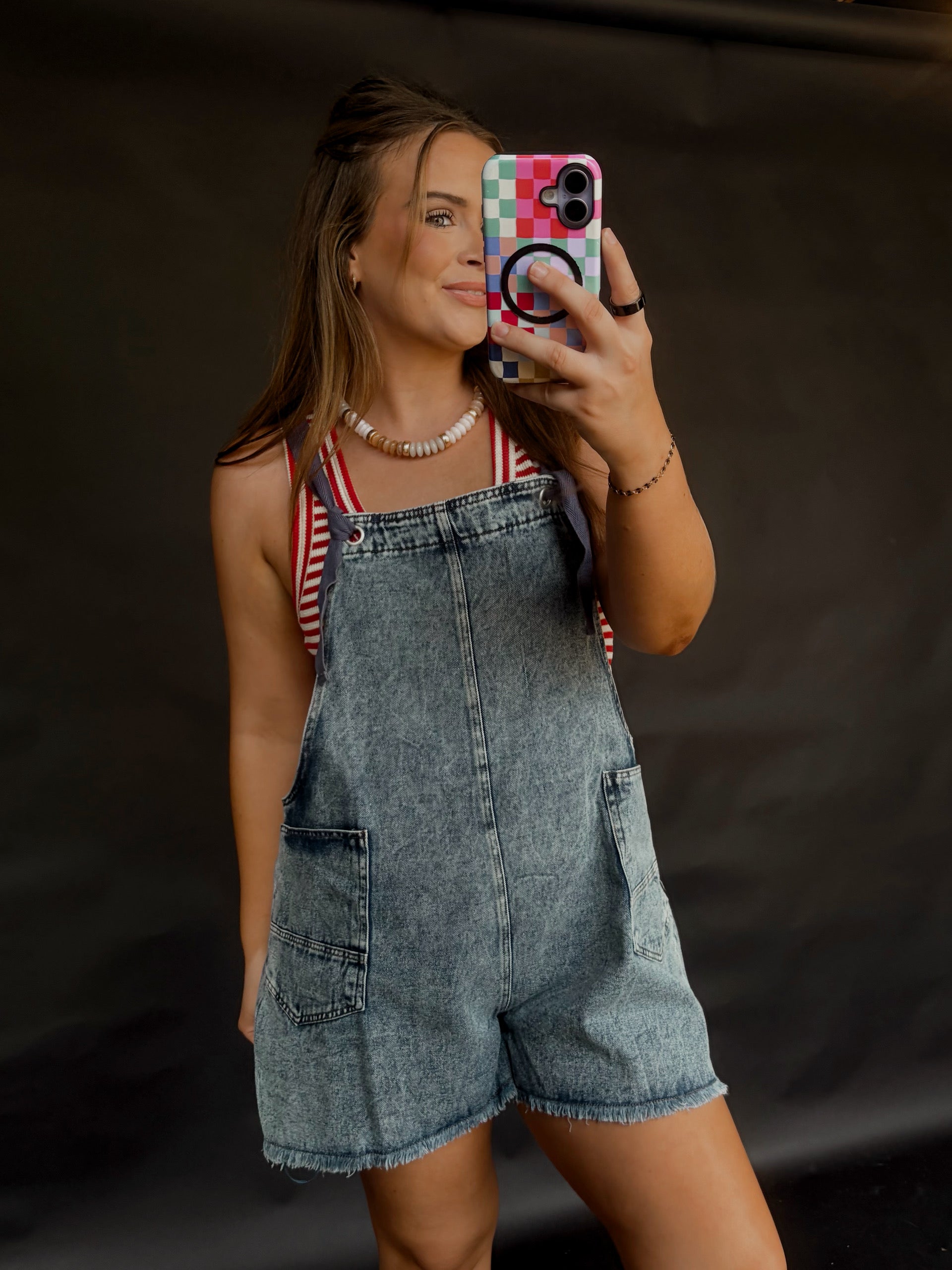 Washed Denim Romper