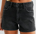 Black Washed Classic Hemmed Short