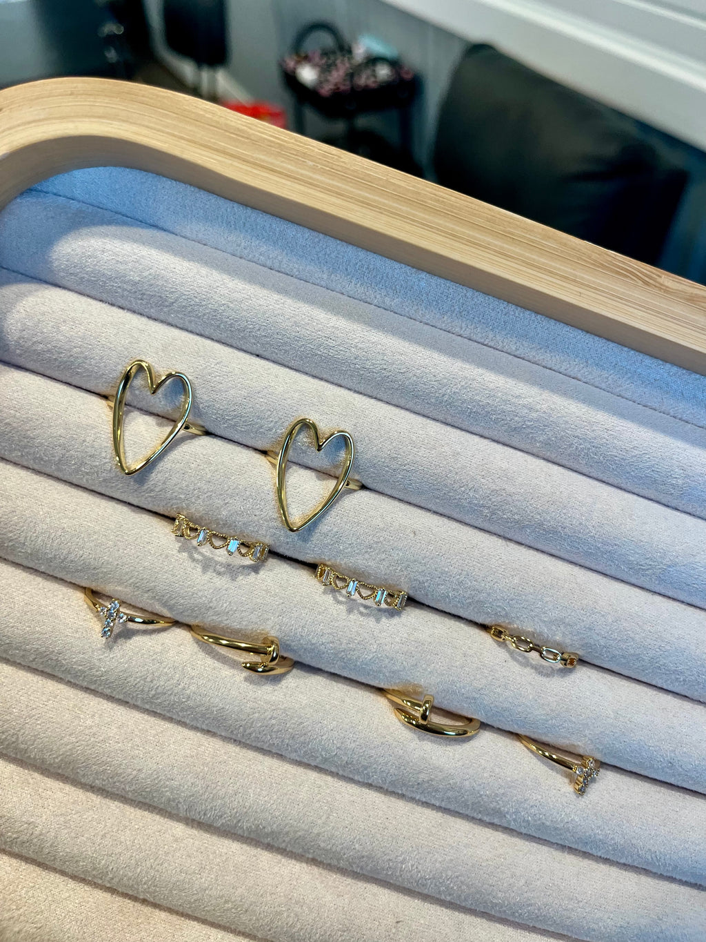 24K Gold Plated Adjustable Minimalist Nail Bent Ring