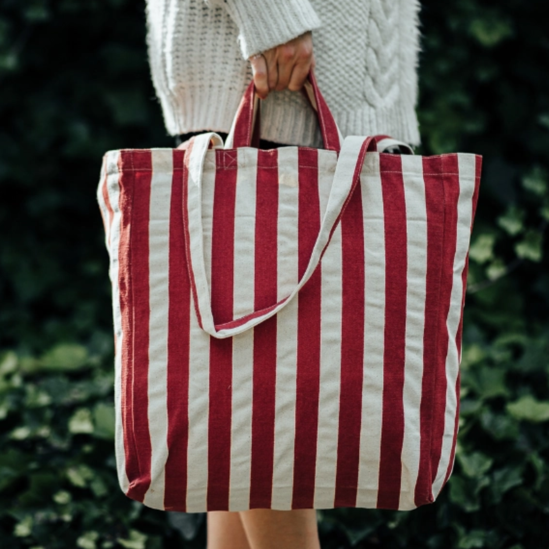 Organic Striped Tote