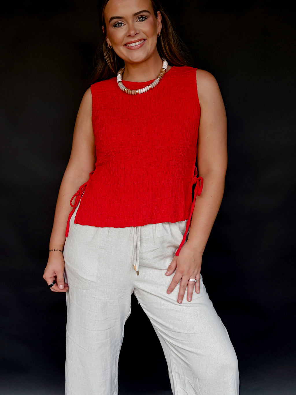 Red Textured Tank