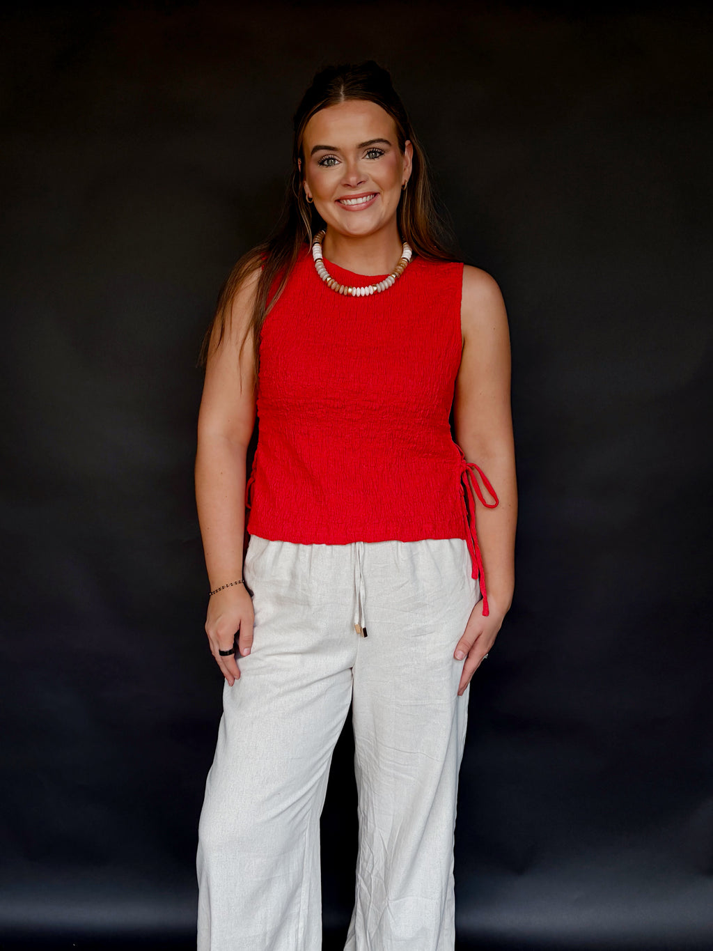 Red Textured Tank