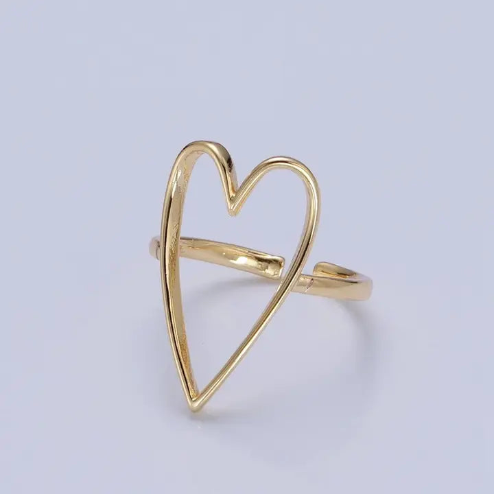 Simple Gold Heart Ring